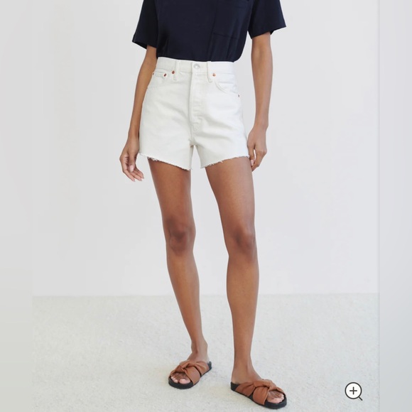 NWT RE/DONE 90s Low Slung Short in Vintage White - Picture 3 of 9
